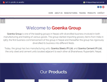 Tablet Screenshot of goenkagroup.com.np
